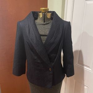 The Limited | Tweed shawl collar peplum blazer, 3/4 sleeves. Size L